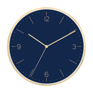 Reloj de Pared Decorativo Náutico Costero de 10 Pulgadas, Azul Marino, Metálico, Silencioso, Minimalista, de Cuarzo, para Interiores con Temática Oceánica - Product Image 1