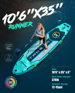 ราคาโรงงาน PF OEM บอร์ด SUP สำหรับตกปลาแบบออลราวด์ ขนาด 10'6''*35'' บอร์ดยืนพายแบบเป่าลม รุ่น MY05/3 บอร์ดซัพบอร์ด ราคาโรงงาน PF - Product Image 3