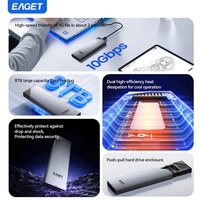 EAGET SE630D-1 10Gbps Adattatore per SSD M.2 NVMe SATA PCIe in Alluminio, Case USB 3.2 Tipo C per Disco Rigido