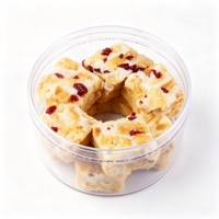 Boîte de rangement transparente en PS multi-usages, recyclable et adaptée aux aliments, avec couvercle accessoire, conteneur carré personnalisable pour desserts