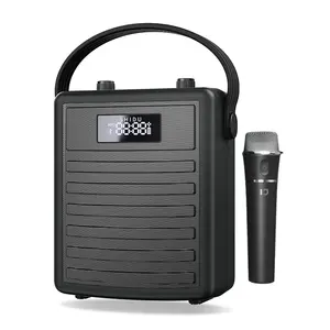 Shidu Speaker Karaoke 30W, dengan Keypad nomor dan Speaker gigi biru mendukung untuk memilih saluran lagu & FM keinginan
