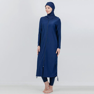 高端面料定制穆斯林泳装长裙泳衣女性布基尼泳装穆斯林 - Product Image 1