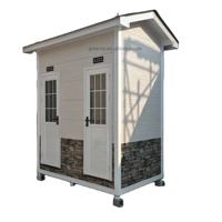 Douche et toilettes mobiles d'extérieur de luxe, structure en acier, modernes, portables, durables, écologiques et faciles à installer
