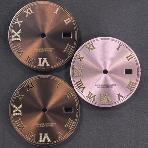 Quadrante per Orologio Aftermarket da 27,8mm, con Pietre Moissanite sui Indici <span class=keywords><strong>VI</strong></span> e IX, Compatibile con Cassa da 36mm 16233 16013, per Movimento Meccanico 3135 - Product Image 1