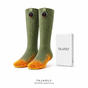 Chaussettes chauffantes <span class=keywords><strong>Bluetooth</strong></span> rechargeables pour l'hiver, le snowboard, le ski, la randonnée, antidérapantes, respirantes, Coolmax, patchwork décontracté - Product Image 1