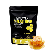 Gummies OEM de Shilajit Pur de l'Himalaya Or, Certifiées Halal, Soutien Énergétique Naturel, Vitalité Quotidienne, Bien-être Corporel, Supplément Oral