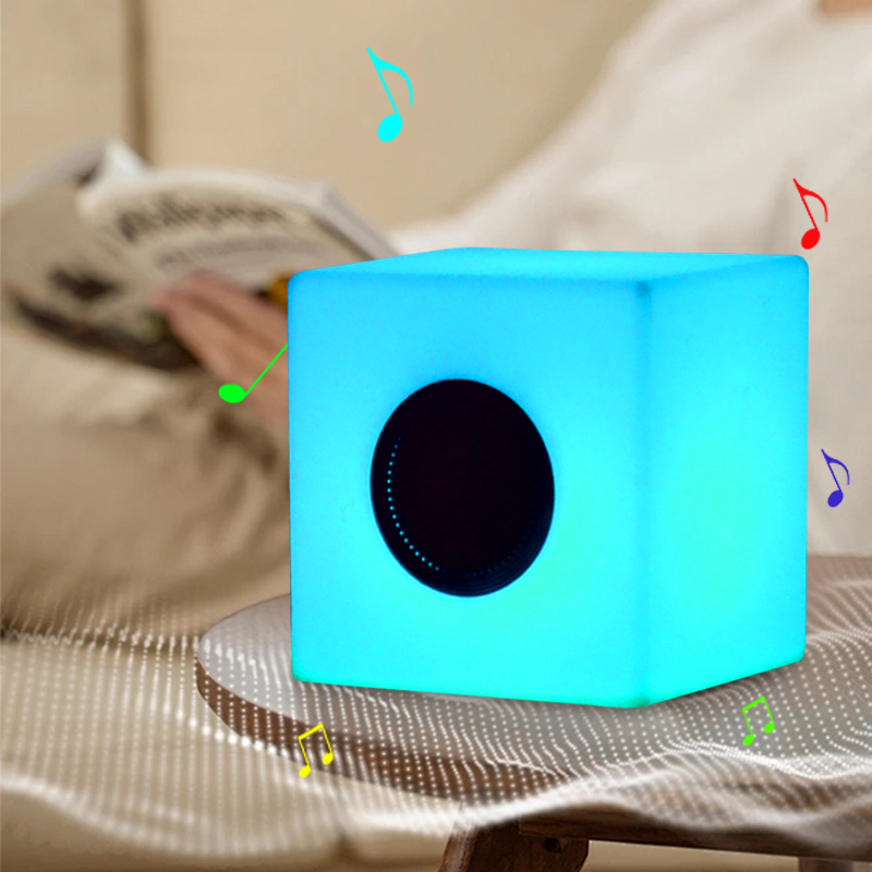 Modern LED Table Lamp Led Decorative Lights RGB Lighting Night Lamps Light Speaker Music Speaker for Christmas Holidays Party