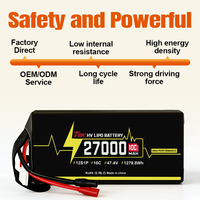Batterie LiPo semi-solide 27000mAh 12S 47.4V 10C ultra haute tension pour drone agricole, cellule en pochette, fournisseur d'usine