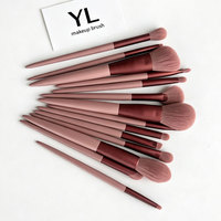 Ensemble de 14 pinceaux de maquillage professionnels, étiquette privée, logo personnalisé, vente en gros, outils de beauté, pinceaux de maquillage synthétiques vegan