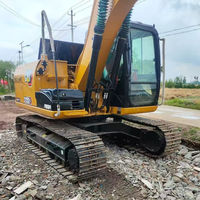 Excavatrice sur chenilles d'occasion CAT 312D2GC de 12 tonnes, à queue zéro, avec chenilles en acier durables et accessoires, personnalisation disponible