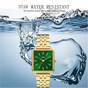 Reloj de Cuarzo Analógico de Lujo para Mujer, Cuadrado, Minimalista, con Logotipo Personalizado, Cristal Resistente al Agua, Acero Inoxidable de 16 mm - Product Image 4