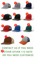 Gorras de Béisbol HN11 para Deportes al Aire Libre, con Malla de Algodón en la Parte Trasera, Color Negro y Blanco, Logotipo Personalizado, Gorra Trucker Veracap 112