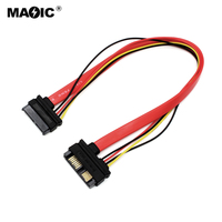 Kabel Ekstensi SATA7 + 15 30cm 50cm, Kabel Ekstensi Daya & Data SATA, Kabel Ekstensi Hard Disk Male to Female