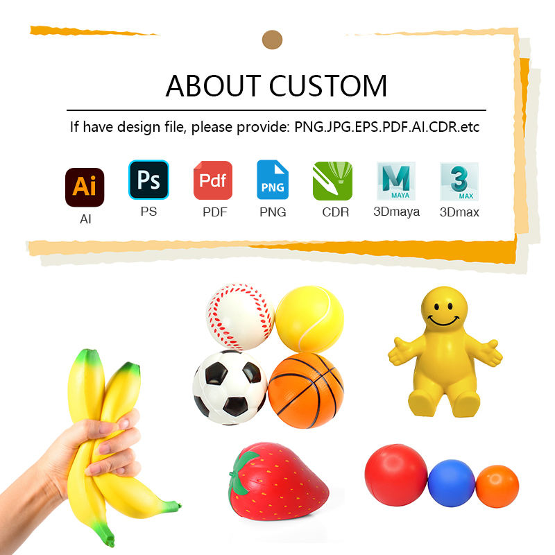 Wholesale Custom Pencil Design PU Foam Stress Ball Tactile Sensory Anxiety Relief Squeeze Toy Logo Printing Promotional Gift