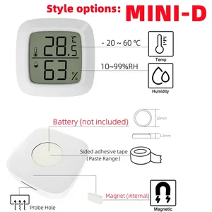 Mini LCD Digital Thermostat <strong>Indoor</strong> Room <strong>Temperature</strong> <strong>and</strong> <strong>Humidity</strong> Meter <strong>Sensor</strong> Gauge Weather Station - Product Image 2
