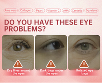 Marque privée Coussinets pour cernes Anti-rides Caféine Gel de cristaux Hydrogel Patch pour les yeux Collagène