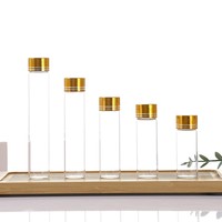 Bouteilles en verre vides 2026 à succès avec couvercle doré et bouchon à vis, 5 ml, 60 ml, conteneurs scellés pour liquides et aliments, idéaux pour la cuisine
