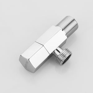 วาล์วปิดน้ำห้องน้ำติดผนัง ทองเหลืองชุบโครเมียม ขนาด 1/2 นิ้ว คุณภาพดี แบบ 90 องศา พร้อมไส้เซรามิก - Product Image 3