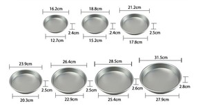 Venta al por mayor de alta calidad, gran oferta, juego de bandejas para hornear pasteles de aluminio anodizado hondo para Pizza - Product Image 6