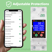 El disyuntor RMshebei puede controlar más de 300 voltajes Wifi interruptor disyuntor inteligente medidor de energía Modbus Rtu Tuya Meter