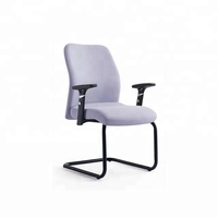 Mobilier de bureau en gros Chaise visiteur de bureau Chaise de bureau à ossature métallique avec accoudoir Chaise en PU