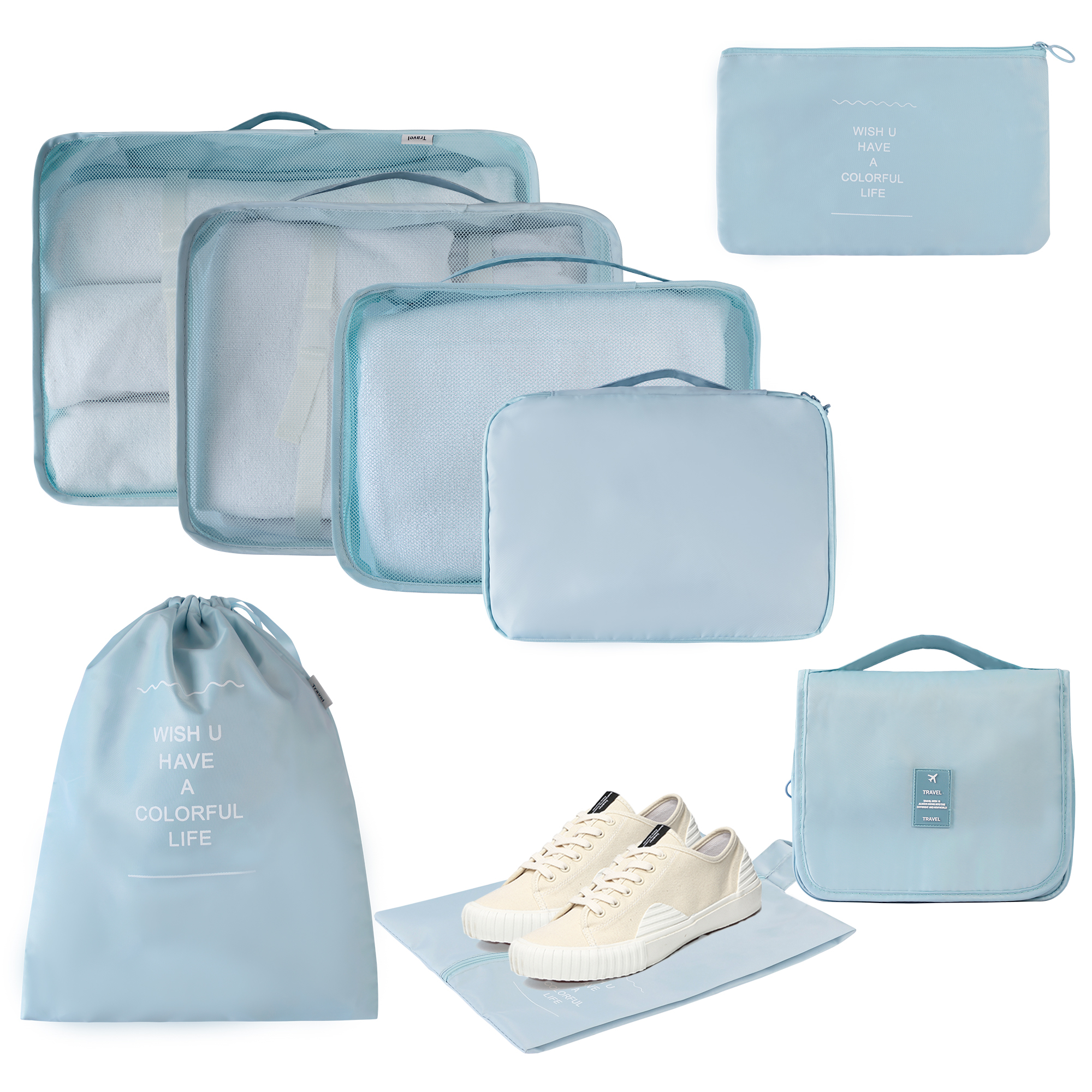 Eco Friendly Polyester Zipper Closure Luggage Organizer