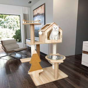 Robuste moderne grande tour de chat de luxe fournitures de jouets pour animaux de compagnie maison en bois pour grimper <span class=keywords><strong>griffoir</strong></span> arbres à chat et <span class=keywords><strong>griffoir</strong></span> - Product Image 3
