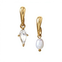 Boucles d'oreilles clous en acier inoxydable Manqiu, plaquées or 18 carats, design classique pour femmes, accessoires de luxe légers haut de gamme avec strass