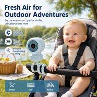 Ventilateur élégant pour poussette, 3 couleurs, avec refroidissement silencieux pour berceau, vélo et bureau