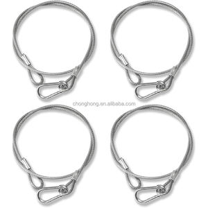 銀色のステンレス鋼ストラップステージ照明安全チェーンケーブルトラスクランプループ付きセキュリティケーブルワイヤーロープスリング - Product Image 2