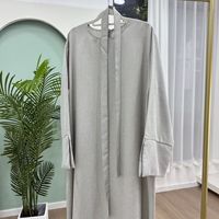 Ensemble Abaya Islamique Essentiel Décontracté Respirant Design Personnalisé Lin Naturel Premium Femme Musulmane Été Automne