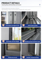 Ventanas Corredizas de Aluminio con Doble Vidrio y Rotura de Puente Térmico NFRC para América del Norte
