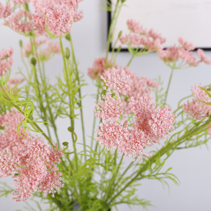 Fleur artificielle en plastique à quatre branches, haute simulation, pour décoration intérieure, décoration de mariage, matériel floral - Product Image 2