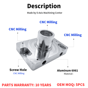 Độ chính xác cao thép nhôm mạ điện 5 trục CNC gia công các bộ phận tùy chỉnh cho máy y tế - Product Image 2