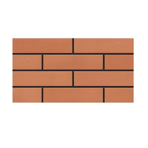 European old city renovation thin brick slip veneer L shape angle brick for corner 240x60x11mm smooth facade clay brick