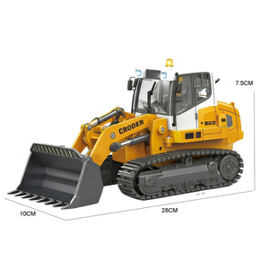Chargeuse-pelleteuse RC en alliage à l'échelle 1:50, véhicule de construction double face avec entraînement par vis et effets sonores - Product Image 3