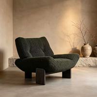 Baumwolle-Leinen Moderner Freizeit-Loungesessel, Designer-Sessel für Villa-Wohnzimmer, Komfortabler Einzelsofa