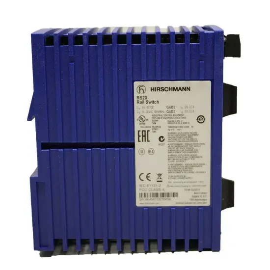 Hirschmann Ethernet Managed DIN Rail Switch RS20-0800m2m2sdhe