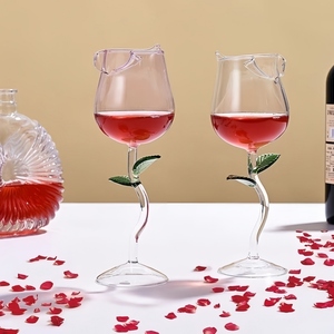 Verres à cocktail en cristal transparent de forme unique, très demandés, gobelets amusants pour bar et fête, design tropical moderne - Product Image 2