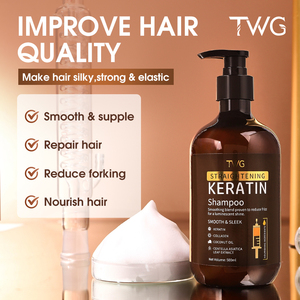 Champú <span class=keywords><strong>y</strong></span> Acondicionador de Queratina Brasileña TWG RTS, 500 ml, Cuidado del <span class=keywords><strong>Cabello</strong></span>, Hidratante, Reparador, Anticaspa - Product Image 5