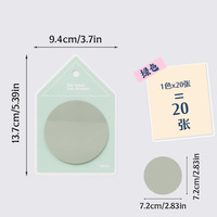 Blocs-notes transparents autocollants ronds en PET couleur Morandi, pour papeterie, carnet, journal, fournitures de bureau et scolaires