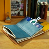 Papier Kraft lavé à l'eau A6 cahier de voyage mignon imprimé Journal planificateur accessoire couverture en cuir pour bureau écriture couverture rigide
