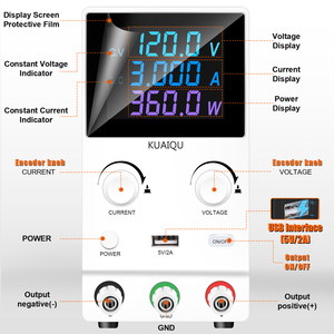 Fuente de Alimentación de Laboratorio NICE-POWER SPPS-B1203D Blanca de 120V 3A, Nueva, Pequeña, Mini, Digital, Ajustable - Product Image 2