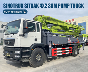 Camion pompe à béton SITRAK, flèche de 30 m, système hydraulique diesel, couleur verte - Product Image 4
