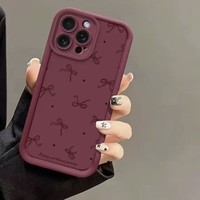 Nouvelle coque de téléphone ultra-fine anti-chute pour iPhone 17, motif nœud papillon, coques d'origine d'usine