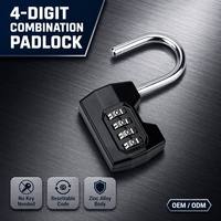 Cadenas à combinaison étanche et poli avec alarme sonore et mot de passe pour une protection antivol