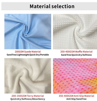 Serviette de plage personnalisée légère et de haute qualité avec logo sur mesure, séchage rapide, anti-sable, écologique et imprimée avec un design luxueux
