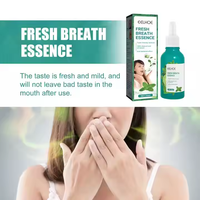 Best-seller 30ml Essence d'haleine fraîche aromatisée à la menthe Soin buccal avec parfum citron et eucalyptus Élimine les odeurs et nettoie la bouche
