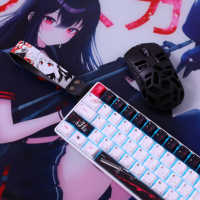 Yukiaim Personnalisable Original Factory Keycap Matériau PBT à sublimation à cinq faces Convient parfaitement pour Wooting 60HE Megeish Gaming