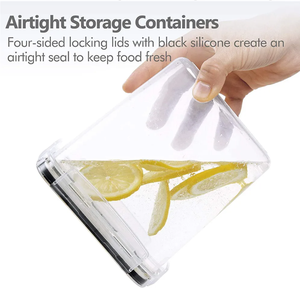 8 cái kín thực phẩm lưu trữ <span class=keywords><strong>container</strong></span> BPA free nhỏ hộp nhựa với dễ dàng khóa nắp cho nhà bếp đựng thức ăn lưu trữ - Product Image 5